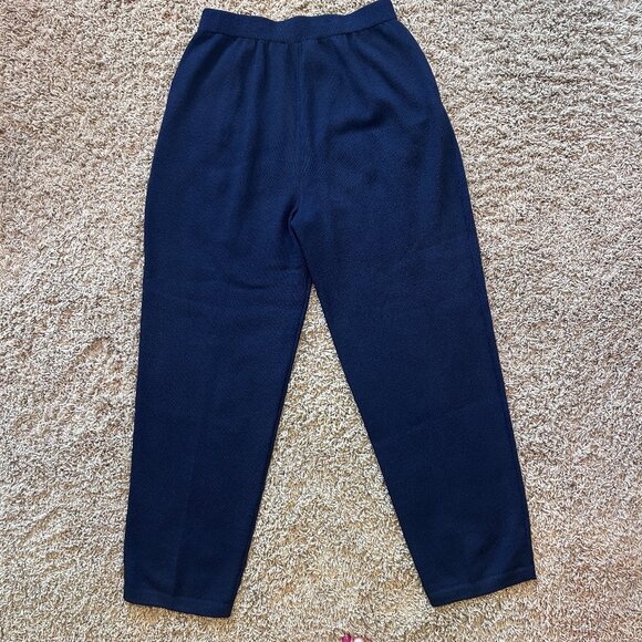 ST. JOHN BASICS Midnight Blue Knit Women's Pants in Size 8 - Picture 3 of 4